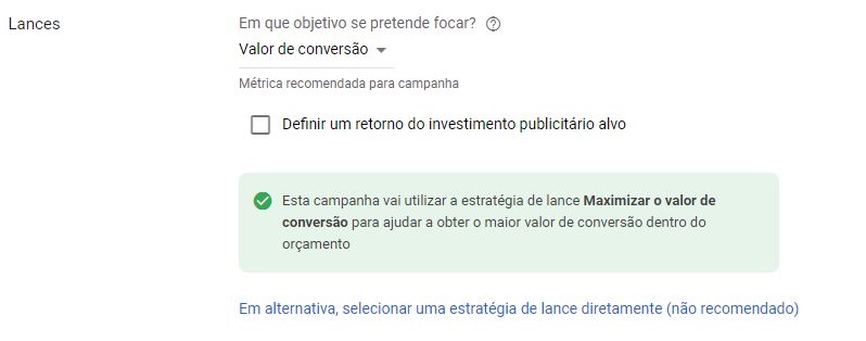 Maximizar Valor de Conversão